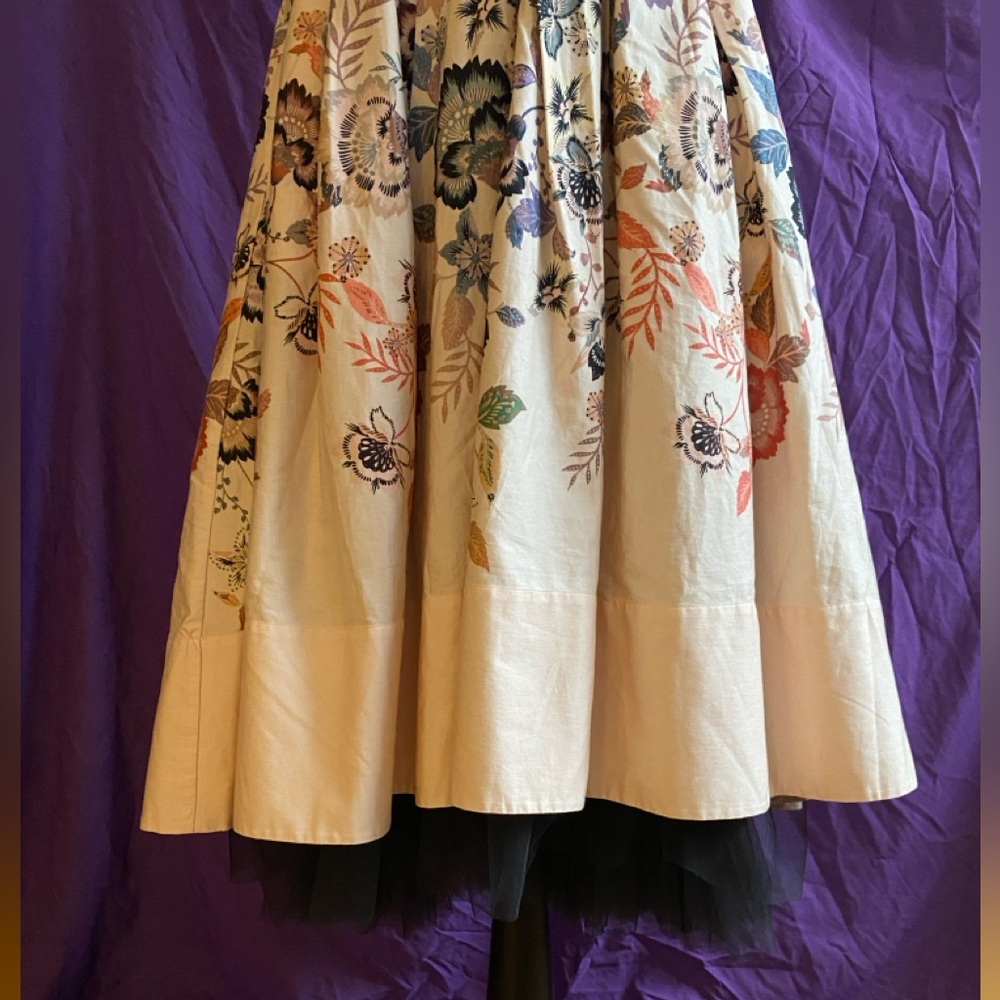 NWT Anthropologie Pale Pink Floral Midi Dress for Prom. Size XS. - Picture 3 of 11
